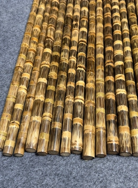 实心龙血金丝竹棍手工打磨密节实心竹子料长60直径2.1到2.3