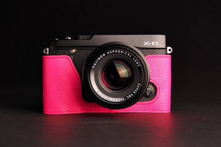 台湾TP原创 真皮Fujifilm富士XE2相机包底座XE2S皮套XE1牛皮半套 - 图3
