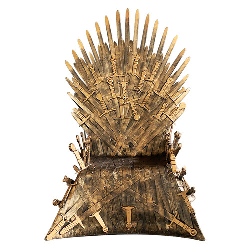 复古工业风KTV酒吧店面金属装饰权力的游戏 铁王座椅创意落地摆件 - 图3