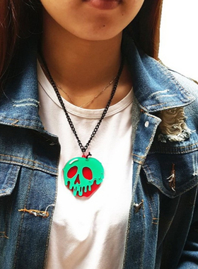P烂苹果万圣节个性搞怪时尚韩版少女酒吧夜店项链毛衣T恤挂链