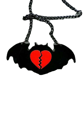 P万圣鬼节恐怖小蝙蝠项链 暗黑哥特Lolita亚克力小众亚文化配饰