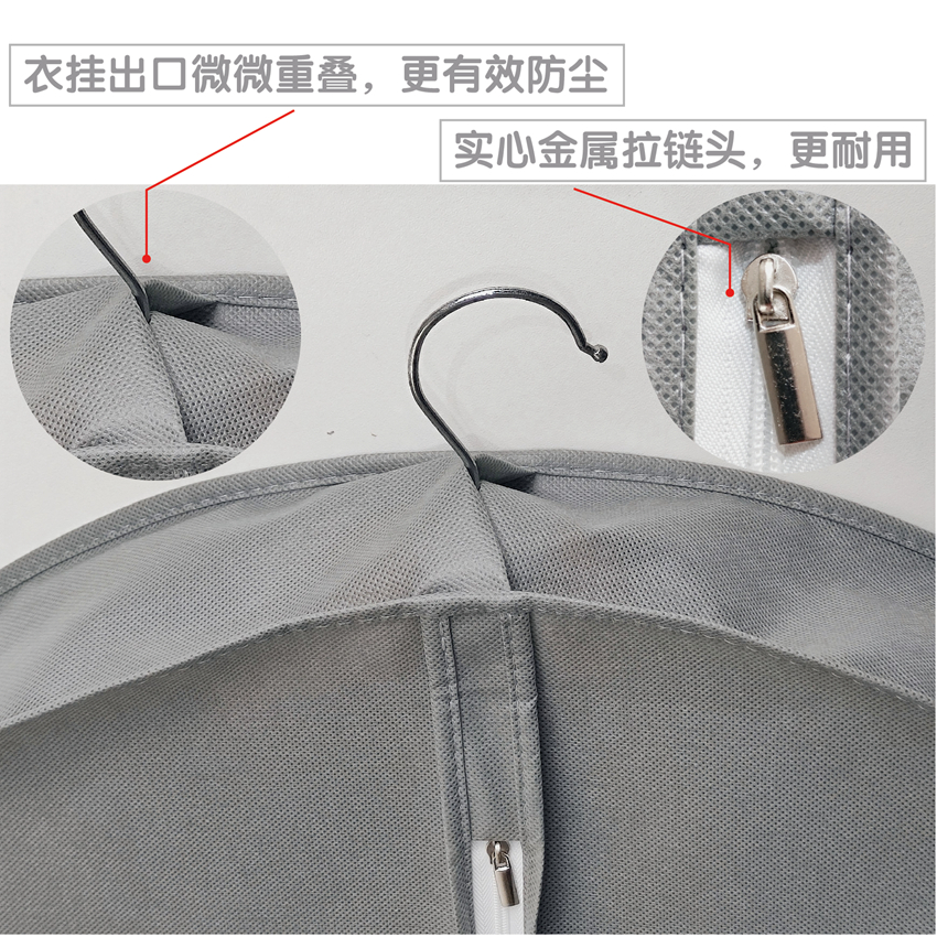 立体衣服防尘罩透气皮草貂皮大衣罩子收纳西装套透明羽绒服挂衣袋 - 图2