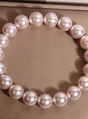高级感新中式白色珍珠手链女轻奢小众曼塔玫瑰贝珠手串送闺蜜礼物