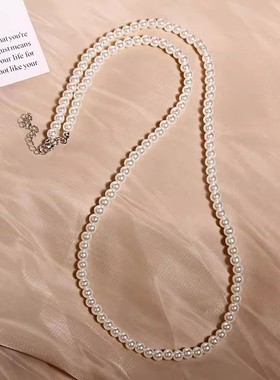 2025新款高级感白色珍珠项链女款配旗袍轻奢小众锁骨链颈链配饰品