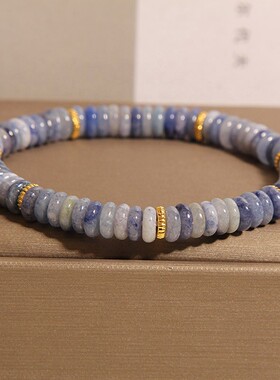 天然高级感东陵玉算盘珠手链女新中式轻奢小众绿水晶闺蜜朋友手串