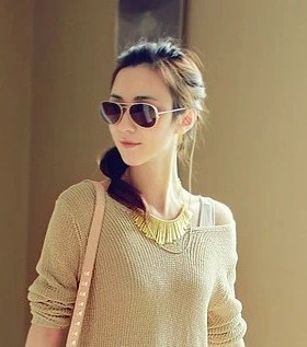 欧美风复古夸张大牌金属女项链