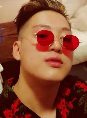 墨镜前卫风原宿太子镜咖喱酱同款