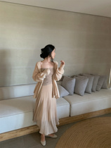 ZNG SHOP womens dress 2022 new sweater horse fur knit cardiovert shawl jacket gentle to wear a hitch