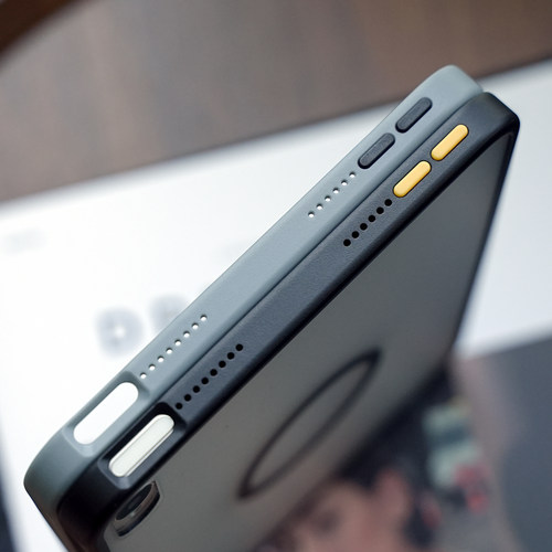 米斯登适用苹果iPad mini7撞色磨砂保护套mini平板magsafe磁吸保护套8.3寸软胶防摔简约透明无盖后壳笔槽新款 - 图1