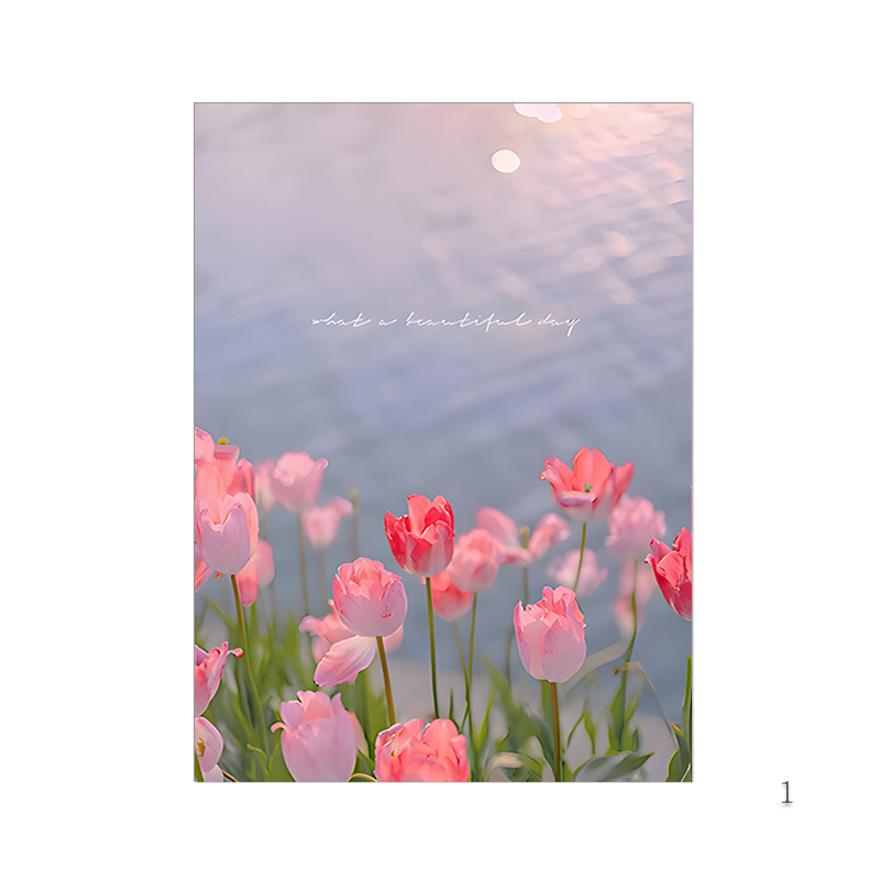 小清新治愈系现代北欧ins风郁金香花海风景装饰画海报画心未装裱-图2