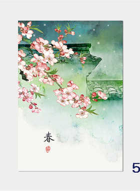 新中式风民俗四联装饰画画芯定制