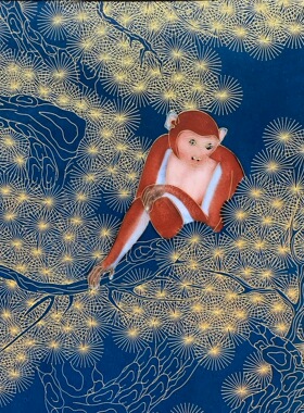 郎世宁作品红木彩绘镶瓷板画掐丝马上封侯挂屏手绘陶瓷装饰画