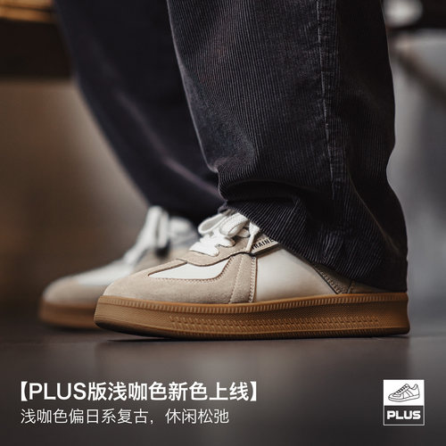 马登美式黑猫德训板鞋经典复古拼接厚底百搭增高鞋休闲阿甘鞋男款 - 图3