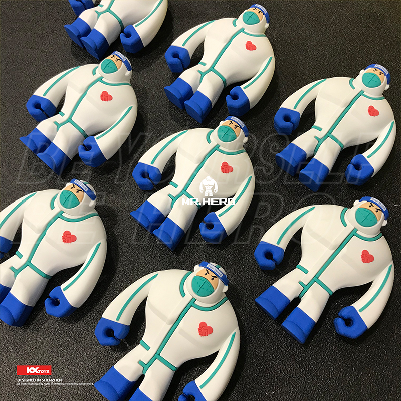 KXTOYS原创设计玩偶公仔收藏摆件医生护士抗疫大白纪念品可定制 - 图2