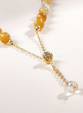 金虎眼双圈手链小众高级感原创设计简约时尚手工编织首饰手串巴度