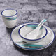 Hotel tableware set four-piece set underglaze color hotel