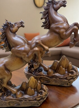 立马成功招财马摆件客厅玄关酒柜