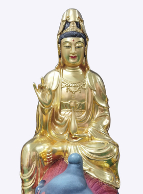 香樟木雕刻四大菩萨佛像摆件观音 地藏王 文殊普贤家用佛像 圣造