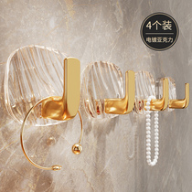 Acrylic Hook Bathroom With Punch Free Powerful Viscose Toilet Door Rear Wall Towels Light Lavish No Mark And Sticky Hook