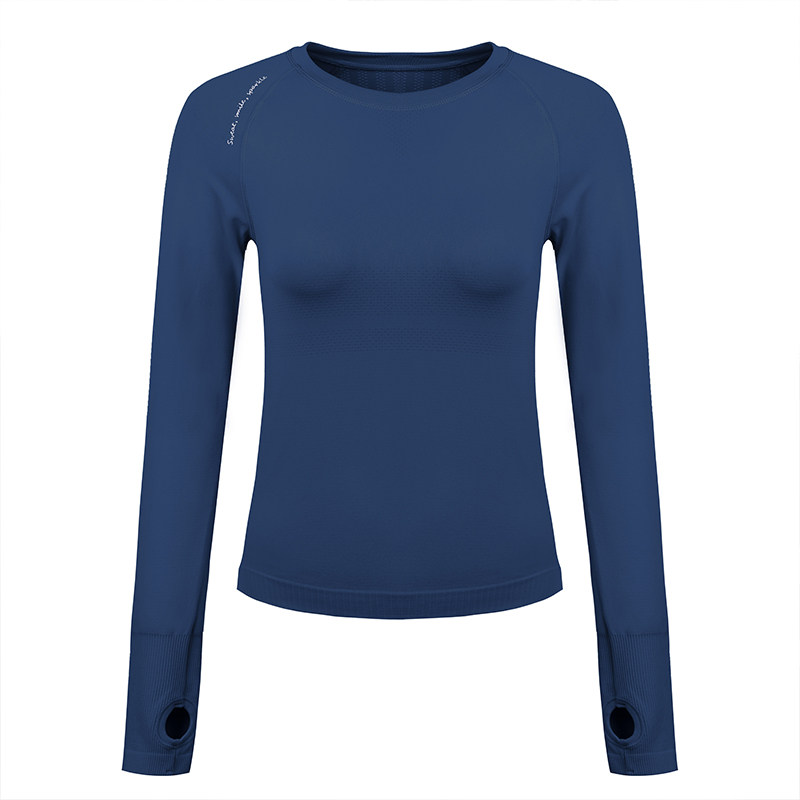 annerun运动健身服女圆领长袖速干T恤普拉提紧身跑步裸感瑜伽上衣,淘宝优惠券,粉丝福利购,淘宝优惠卷