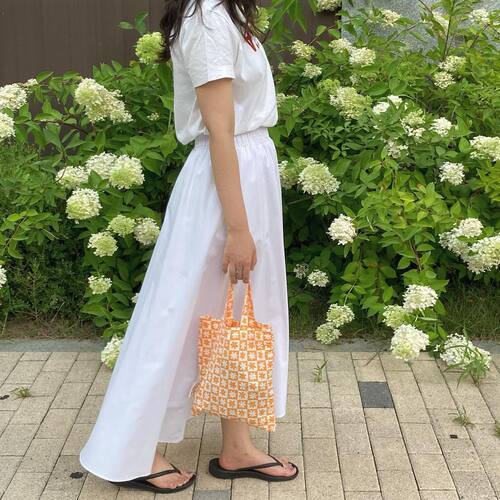 夏日洛杉矶 小花gah棉布袋 薄布包包 小众手提多色 - 图1
