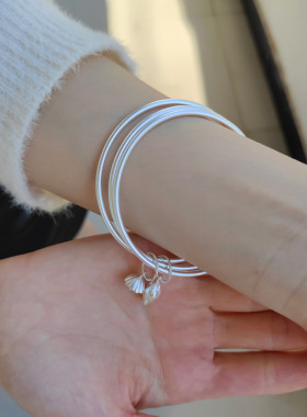 顺庆银楼足银手镯女三生三世小众