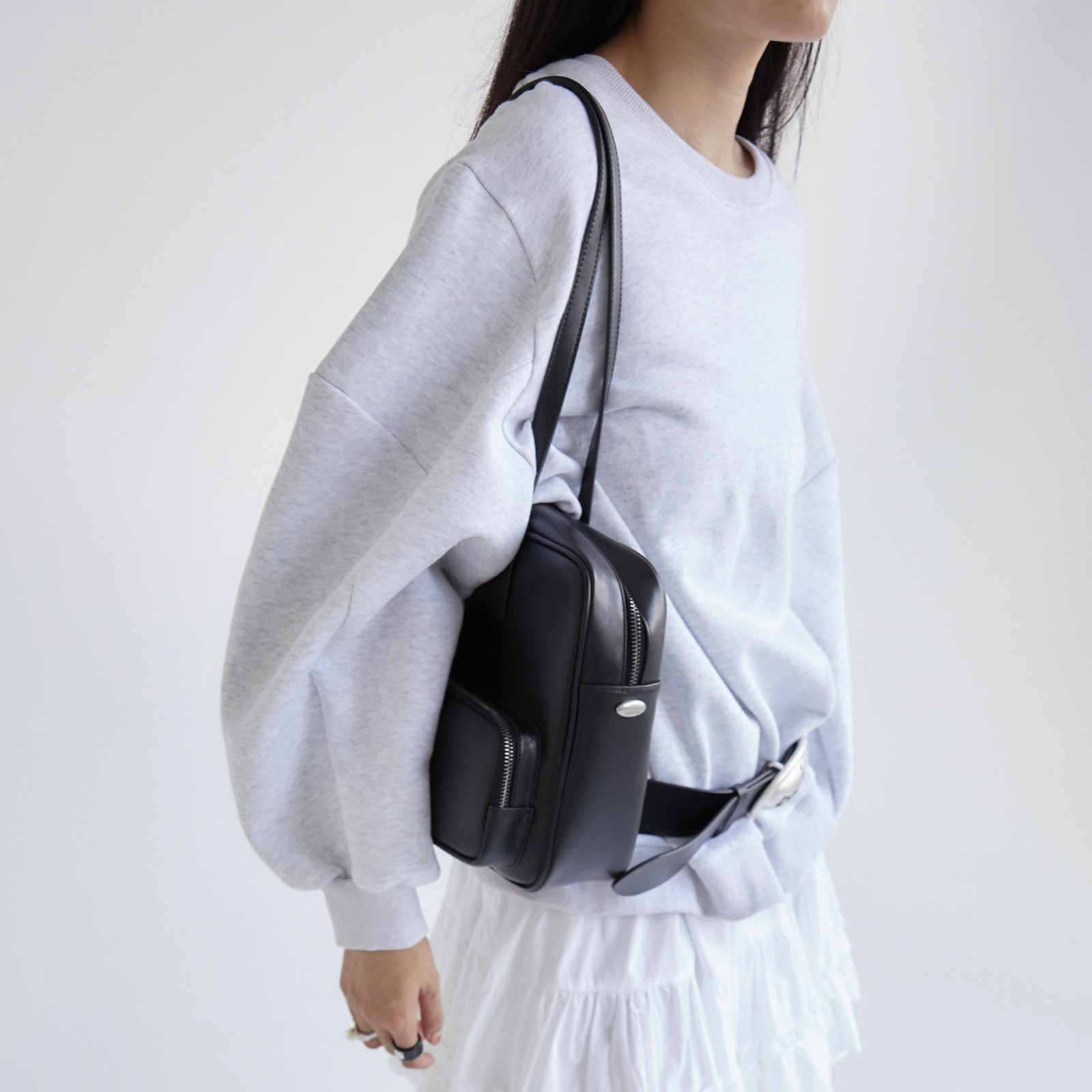 DirtySix /原创 皮耶吐司包 2色 大容量多口袋 牛皮学院方包,淘宝优惠券,粉丝福利购,淘宝优惠卷