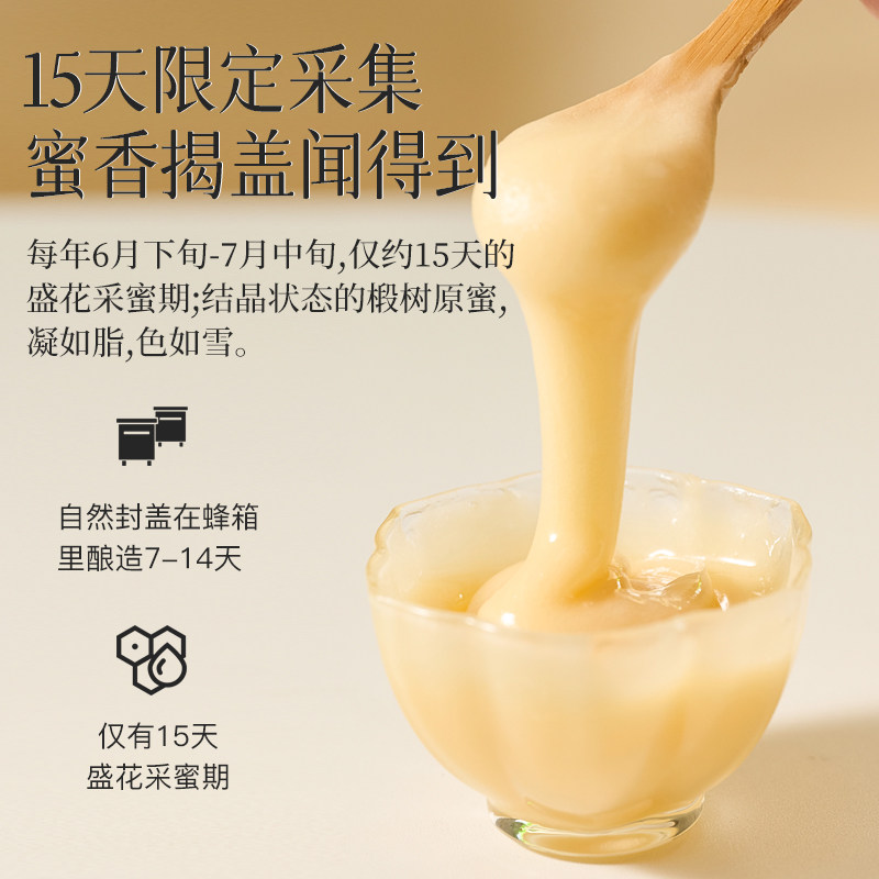 森蜂园 椴树蜂蜜 长白山雪蜜农家结晶椴树原蜜500g/瓶 蜂蜜