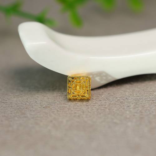 #K507 18K金镶嵌冰种满绿天然A货翡翠蛋面小香盒通孔DIY手链配件 - 图1