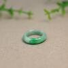 #N411 Piaoyang Green Burmese Natural Grade A Jade Ring No. 16 Women’s Ring Ring