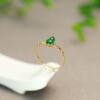 Myanmar natural grade A jade gourd ring