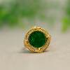 Natural grade A jadeite disc ring