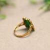 Natural Grade A Jadeite Hollow Happy Word Ring