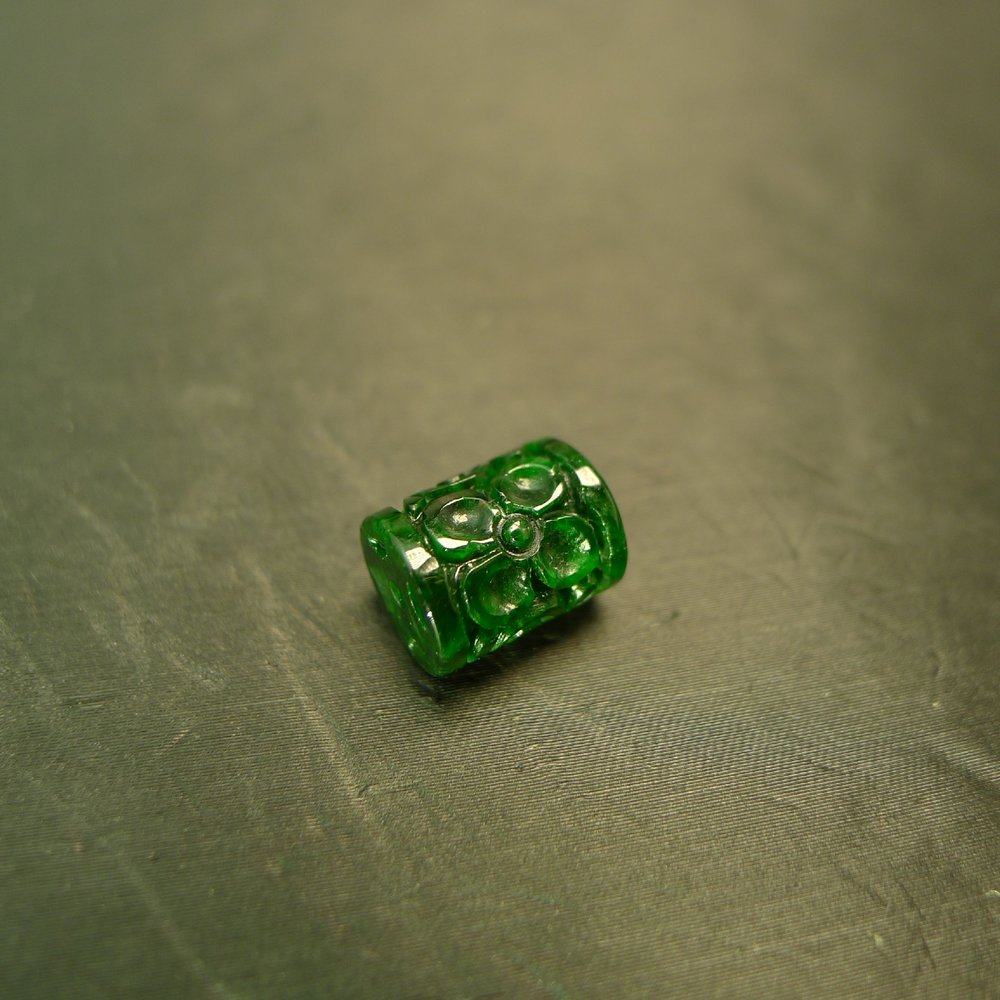 #I642满绿天然A货翡翠圆柱形管珠雕花桶珠 DIY手串珠串配件,淘宝优惠券,粉丝福利购,淘宝优惠卷