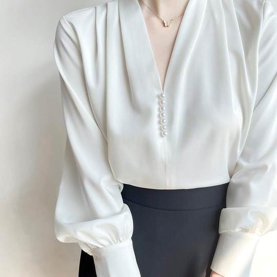 胖mm大码高级感职业衬衣女气质雪纺上衣设计感面试正装衬衫200斤