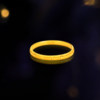 Laomiao gold solid gold fine sparkling ring 5G three-dimensional exquisite simple geometric fine starlight shining temperament whitening