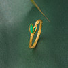 Old temple ancient bamboo pure gold ring, the same style as Sun Li
