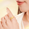 Laomiao Gold Dazzling Diamond Series Pure Gold Symphony Bow Ring 5G Dreamy Dazzle