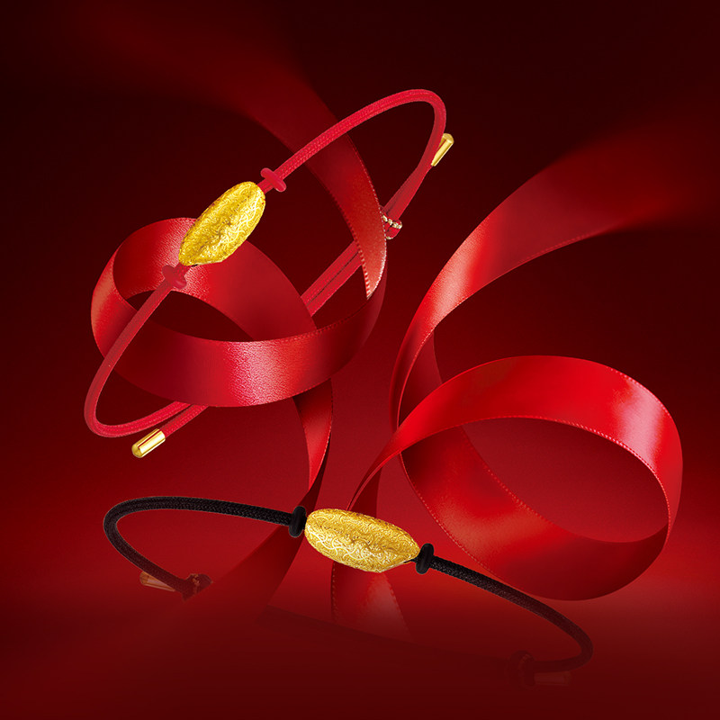 老庙黄金足金闪金米手绳5G戗刻闪耀精致马上有米金锭纹财富时尚,淘宝优惠券,粉丝福利购,淘宝优惠卷