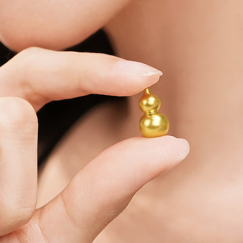 老庙黄金足金葫芦摆件古法精致光面葫芦福运满满饱满圆润吉祥 - 图0