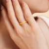Laomiao Gold Pure Gold Crushed Ice Ring 5G Exquisite and Smart High-Light Explosion Sparkling White Thousand Gold Feeling Temperament and Fashion