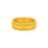 Laomiao gold pure gold filigree coin ring 5D three-dimensional hollow exquisite exquisite peace and grandeur every year rich with wealth