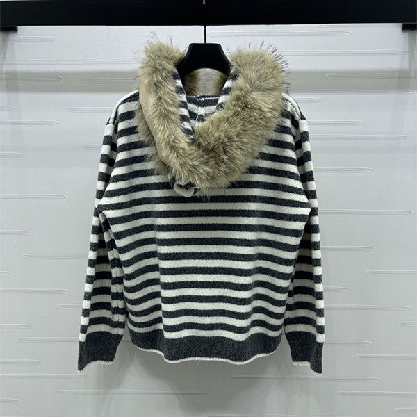 2026早春新品连帽毛领撞色条纹刺绣字母弹力舒适百搭外套,淘宝优惠券,粉丝福利购,淘宝优惠卷