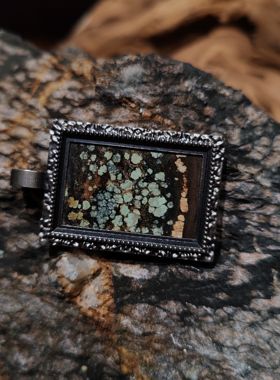 绿松石镶嵌925银吊坠爱在深秋