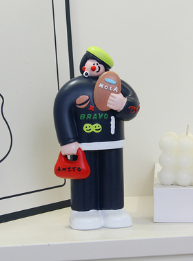 My1919可爱树脂面包人摆件 蛋糕店烘焙房摆设 咖啡馆吧台人物装饰