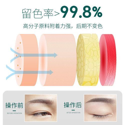 君泉纹绣色料正品半永久唇色料纹眉漂唇眼线雾眉色乳易上色不发红 - 图2