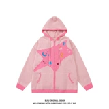 Милая толстовка с капюшоном, свитер, демисезонная ретро трикотажная куртка подходит для мужчин и женщин для влюбленных, этнический стиль