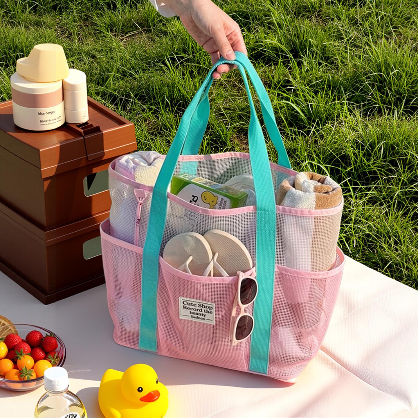 Swimming bag Large capacity Sports fitness wash and wash swimsuit storage bag Outdoor beach bag One-shoulder hand storage bag