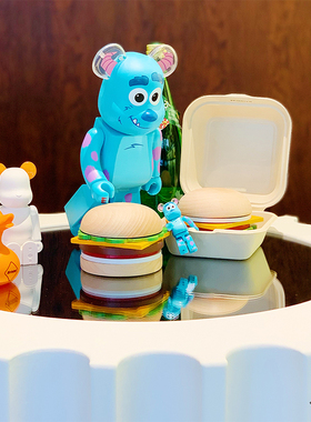 木质地汉堡造型奇趣摆件