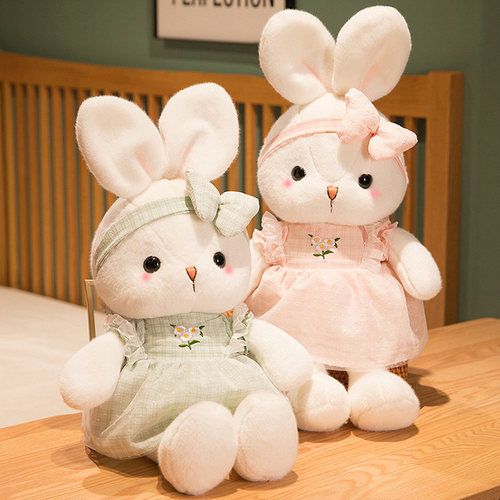 可爱小兔子毛绒玩具抱睡布偶小白兔玩偶女孩公仔睡觉抱娃娃床上萌 - 图2
